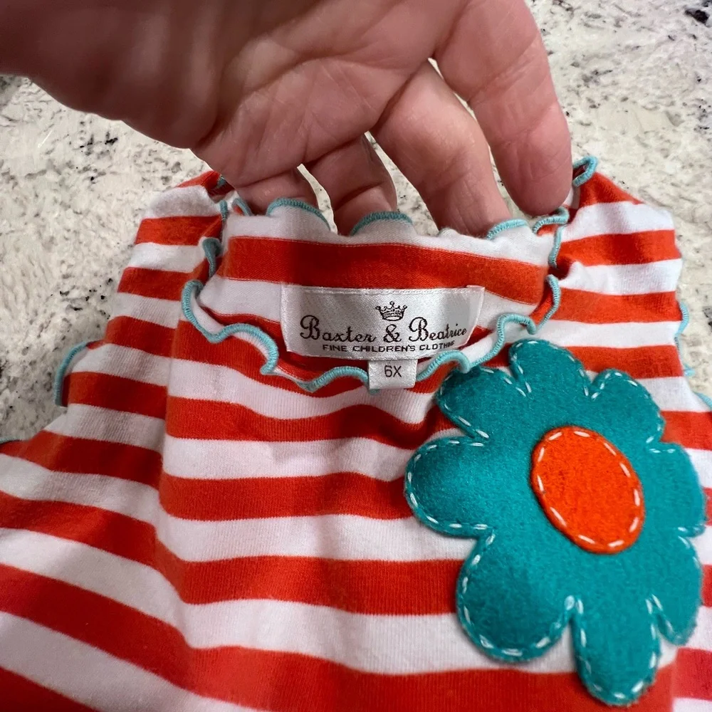 Baxter & Beatrice Striped Kids Accessory with Flower